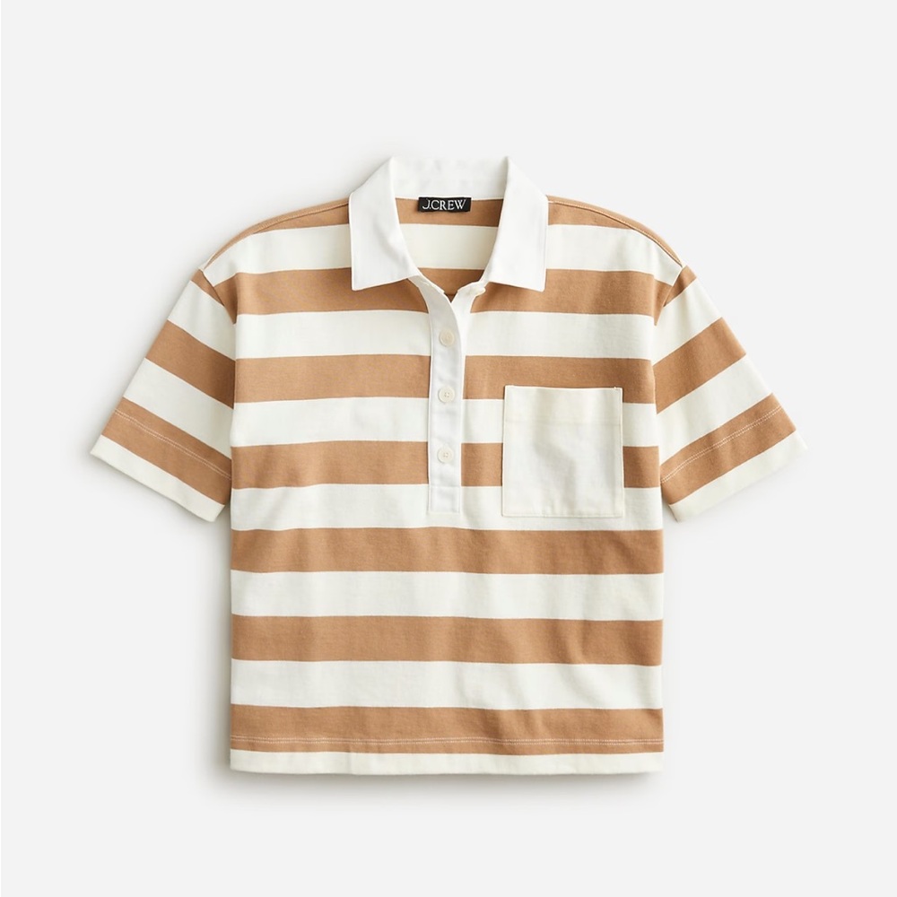 J. Crew Polo T-shirt in stripe mariner cotton